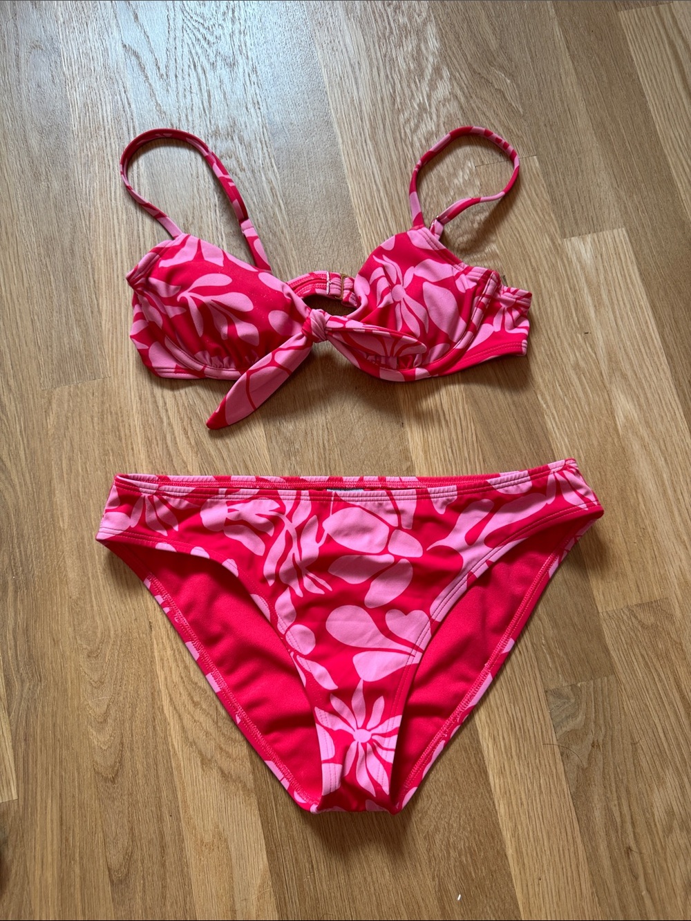 Target Pink Floral Tie-Front Bikini Set
